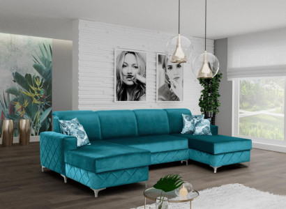 Modern Relax Sitz Luxus Möbel Wohnlandschaft Sofa Couch Ecksofa U-form Polster